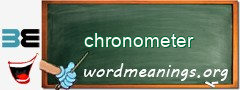 WordMeaning blackboard for chronometer